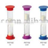 plastic sand timer with keyring or keychain