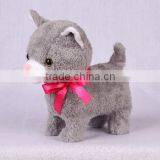 Grey Walking and Nodding Cat