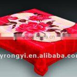 100% Polyester Printed &carved Raschel Blanket With Interweaving thumbnail-1