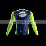 Polyester Spandex Long Sleeves Rampage Compression Shirt/Rash Guard With Club Logo Player Name and Numbers at Sleeves