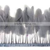 Stripped Brown Coque Tails Fringe Rooster Feather Trim thumbnail-4