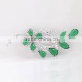 Platinum Plated Designer Flower Wedding Brooch With AAA+ Cubic Zircon Micro Pave Setting for Women and Men thumbnail-2