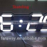 Remote 5" Large White Led Clock With Calendar,temperature and Alarm Function thumbnail-2