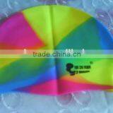Eco-friendly Rainbow Silicone Swimming Caps for Long Hairs thumbnail-4