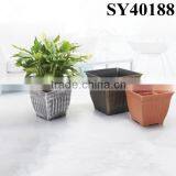 Indoor Round Plastic Custom Printed Flower Pot thumbnail-3