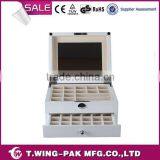 White Cufflink Box With Custom Box Portable Jewelry Display Cases Antique Cufflink Box Sales in Europe thumbnail-5