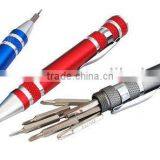TC-472 2013 New Hot Sale Mini Aluminium Pen Shape Multi Functional Tool Kit