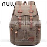 New Fashion Girls Tops Khaki Color Multi-pockets Design Functional Custom Umbrella Holder Canvas Backpack