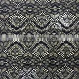 Black Floral Elastic Tulle Plain French Lace Fabric thumbnail-1