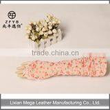 Female Long summer sun protection UV lace gloves and florals
