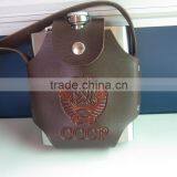 128oz Big Jagermeister Stainless Steel Hip Flask Outdoor Hip Flask With Leather Case thumbnail-3