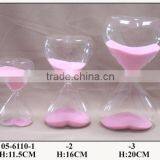 (05-6110)pink Kiss heart sand clock