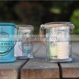 Decor Home Bulk Glass Candle Holders With Rope Handle Made in China thumbnail-5