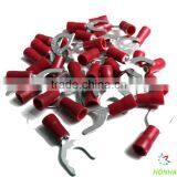 RED SPADE 6.4mm PUSH ON CONNECTORS ELECTRICAL TERMINALS AUTO WIRING FORK RS64 thumbnail-2