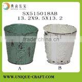 High Quality Antique Style Metal Galvanized Bucket for Garden Decor thumbnail-1