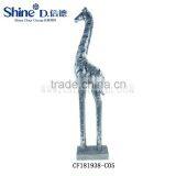 Large Resin Silver Giraffe Ornaments Figurines for Home Decorations and Gifts thumbnail-1