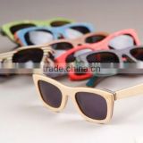 2015 Brand new Fashion recycle wood skateboard multi-color frames sunglasses with hinges eyewear