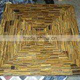 Square Tiger Eye Stone Table Top , Natural Tiger Eye Table Top