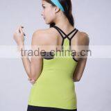 Sexy Slim Fit Quick Dry Spandex Nylon Women Workout Fitness Yoga Tank Top thumbnail-1