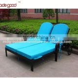 wholesale outdoor patio aluminum furniture General Use Material folding round double-seat lounge chair