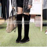 2016 Sexy Women Ladies Winter Black Suede Over Knee Boots CP6893 thumbnail-3