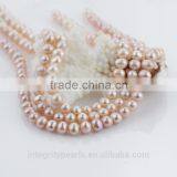 8mm AA Grade Potato Natural Shiny Luster Peach Pink Pearl String thumbnail-3