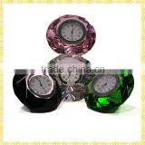 Unique Exquisite Luxury Diamond Crystal Mini Craft Clock For New Year Business Gifts Souvenirs thumbnail-1