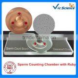 Lab Examination Sperm Counting Chamber With Ruby