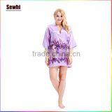 Comfortable Satin Printed Bathrobe/pajamas for Women thumbnail-5
