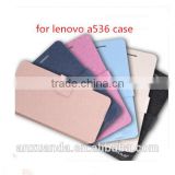 New Arrival Original Real machine PU Leather Flip Case For Lenovo A536 A 536 Phone Cases With Card slot