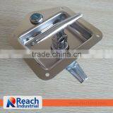 Flush Mount Polished Stainless Steel Key-locking Recessed T Handle Cam Lock thumbnail-2