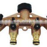 Garden Hose Connector, Brass Hose Faucet Manifold,brass 4 Way Connector thumbnail-1