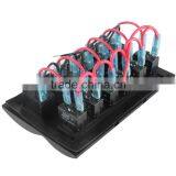 6 Gang Marine Boat Car Circuit Blue LED Rocker Switch Panel Waterproof thumbnail-1