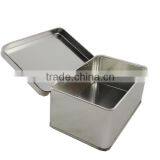 Custom Rectangular Plain Metal Tin Box Hinged