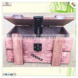 Packing Printed Vintage Plywood Wood Lock Oil Box thumbnail-2