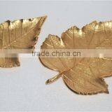 Aluminium Leaf Platters Gold Plated thumbnail-1