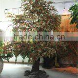 Home Garden Decoration 100cm to 1000cm Height Artificial Indoor Live Plastic Ficus Red With Green Big Palm Tree EZLS05 1016 thumbnail-5