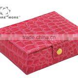 Small Faux Leather Travel Jewelry Box Organizer Display Storage Case for Rings Necklace thumbnail-1