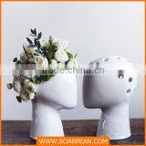 Custom Fiberglass Head Mannequin For Art Flower Arrangement thumbnail-1