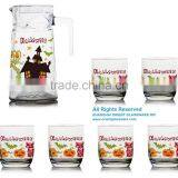 1200ml Halloween Christmas Fruit Color Printing Jug and 6pcs Cups Set thumbnail-2