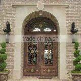 Bisini Eyebrow Top Iron Double Entry Door (BG90103)