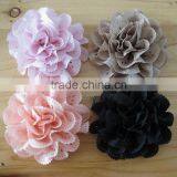 Fabric Flower With Rhinestone in Center for Kids Hair Accessories thumbnail-3
