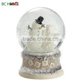 100MM Resin Christmas snow globe, musical auto-snowing water globe ,snow globe for gifts