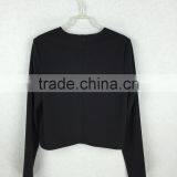 Blouses 2016 New Designs Polyester Long Sleeve Sex Fashion Design Lady Blouse thumbnail-2