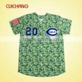 100% Polyester Camo Baseball Jerseys thumbnail-1