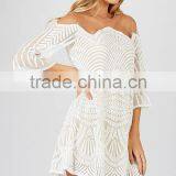 Mesh Fabric Embroidery Summer Dress Latest Design Beach Dresses thumbnail-3