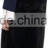 Women Black Round Neck Mink Fur Bottom Vests Customized thumbnail-3