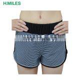 Wholesale Custom Made Cotton Black Stripe Underwear Sport Running Gym Shorts Women thumbnail-1
