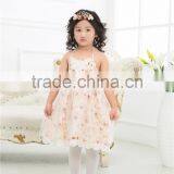 Newest Design Sling Fashion Kids Party Wear Girl Dress Baby Floral Backless Dress thumbnail-4