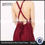 MGOO New Custom Design OEM Wine Maxi Dress Wine Maxi Dress for Women Backless Bandage Dress #25206113 thumbnail-6